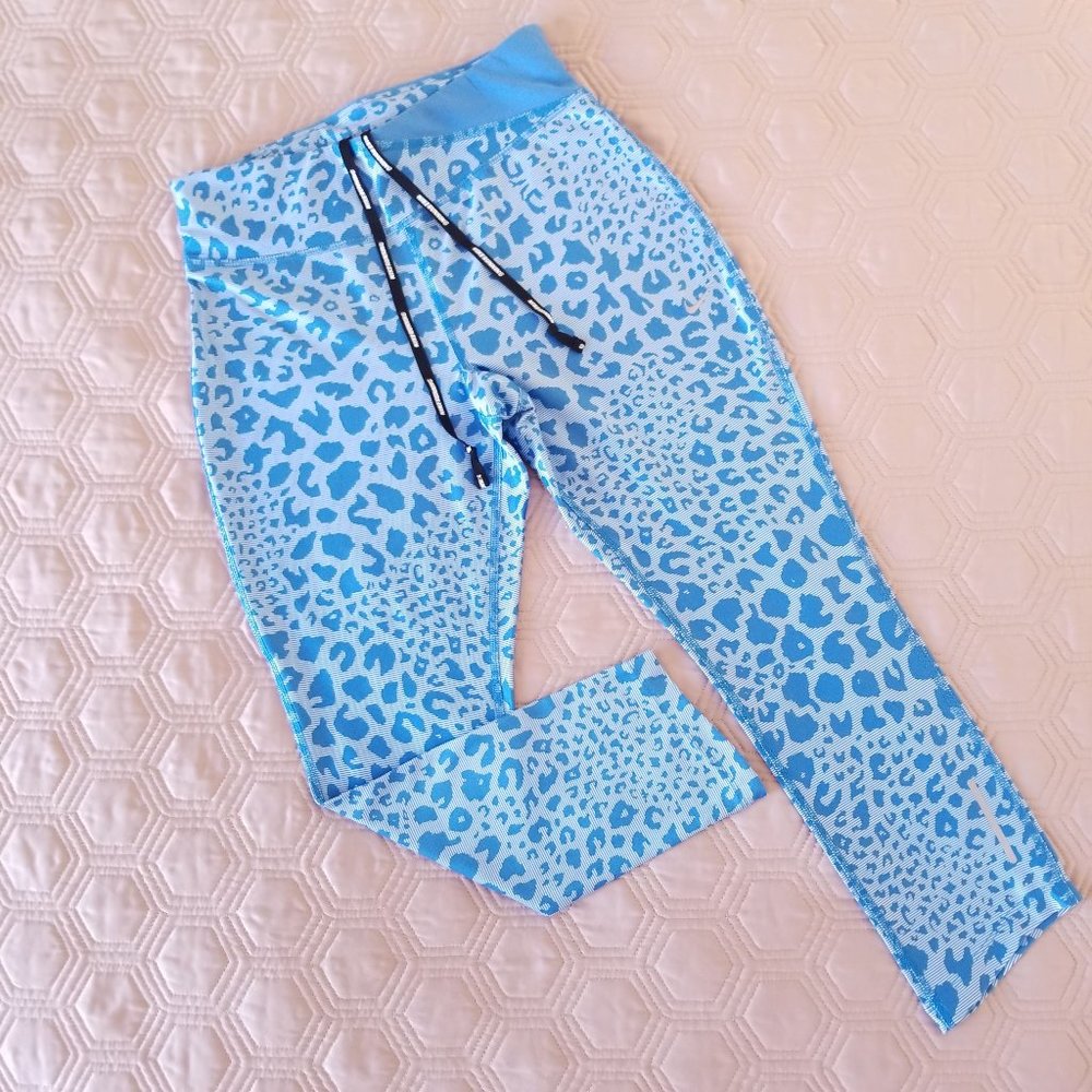 Nike Dri-fit blue animal print capris tights